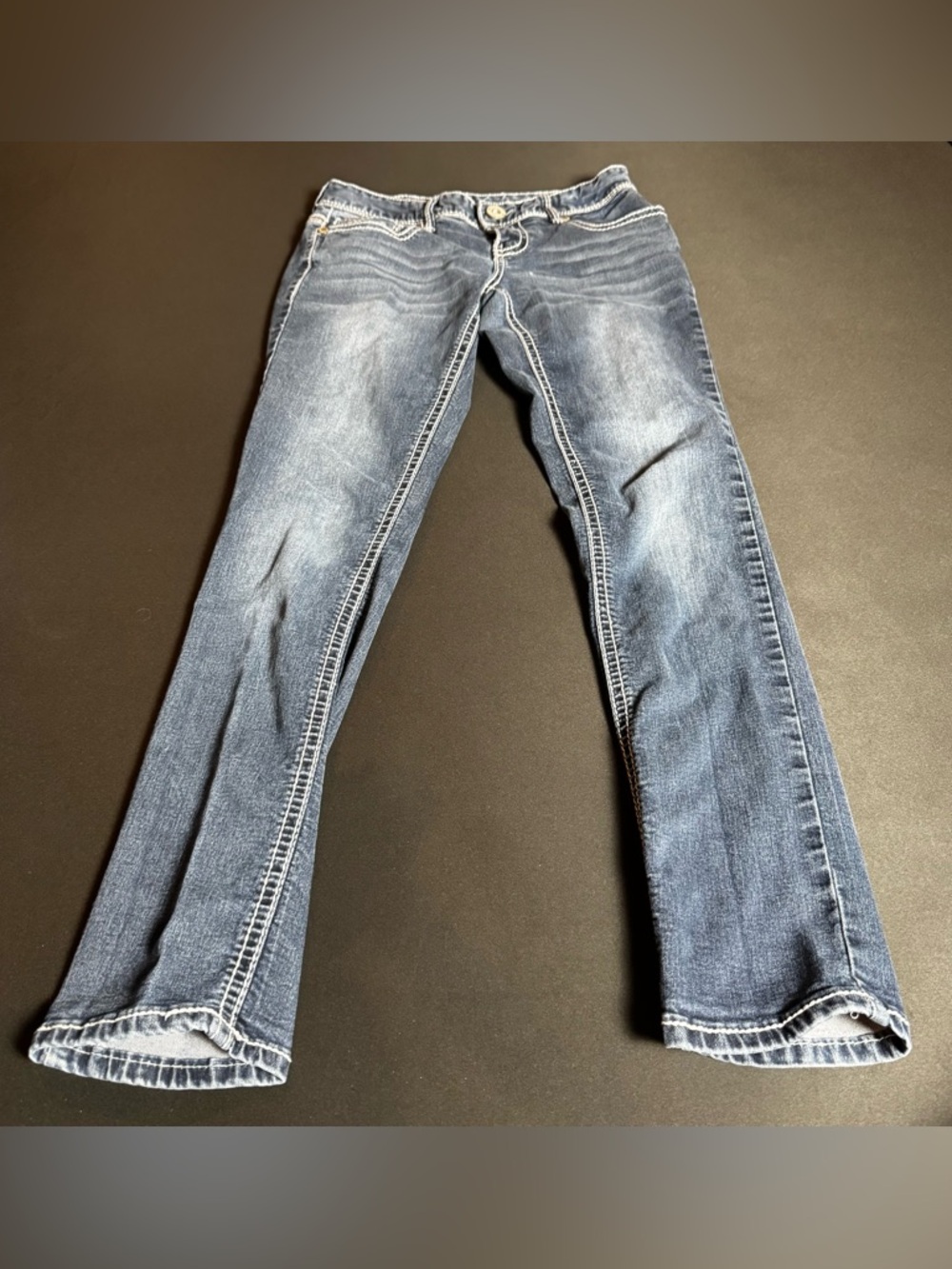 Ariya Women's Blue Washed Bootcut Jeans Minimalist Boho Classic